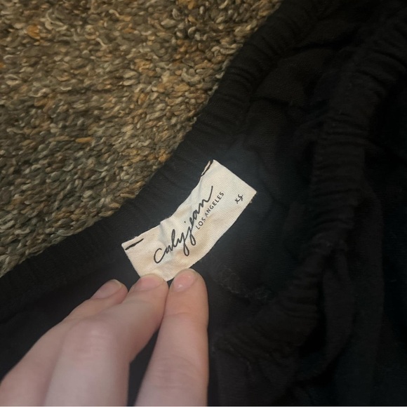 Black Wide Leg CJLA Linen Pants - Picture 3 of 5